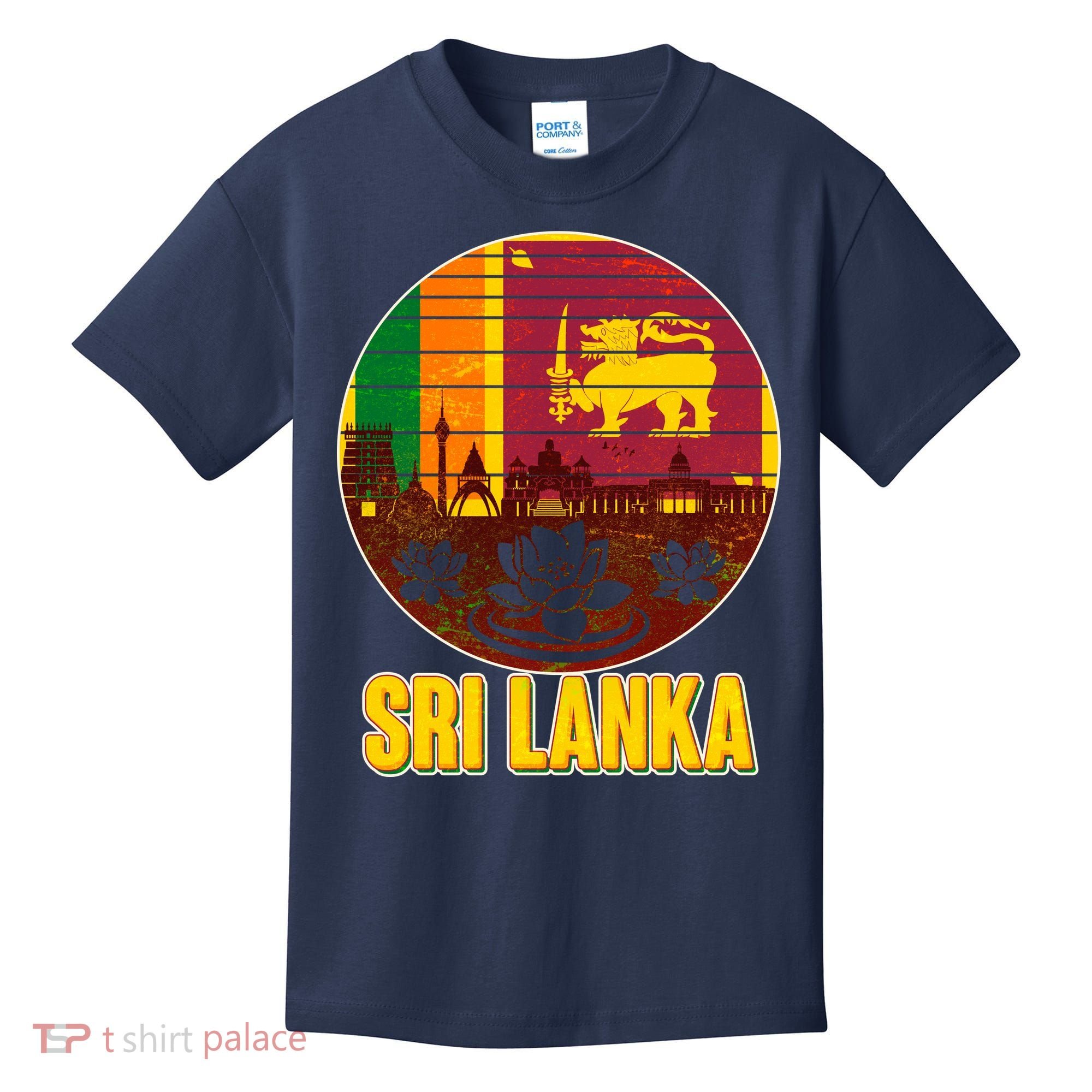 Retro Sri Lanka Emblem Kids T-Shirt