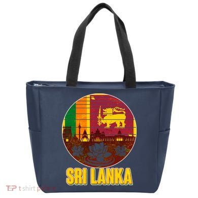Retro Sri Lanka Emblem Tote Bag