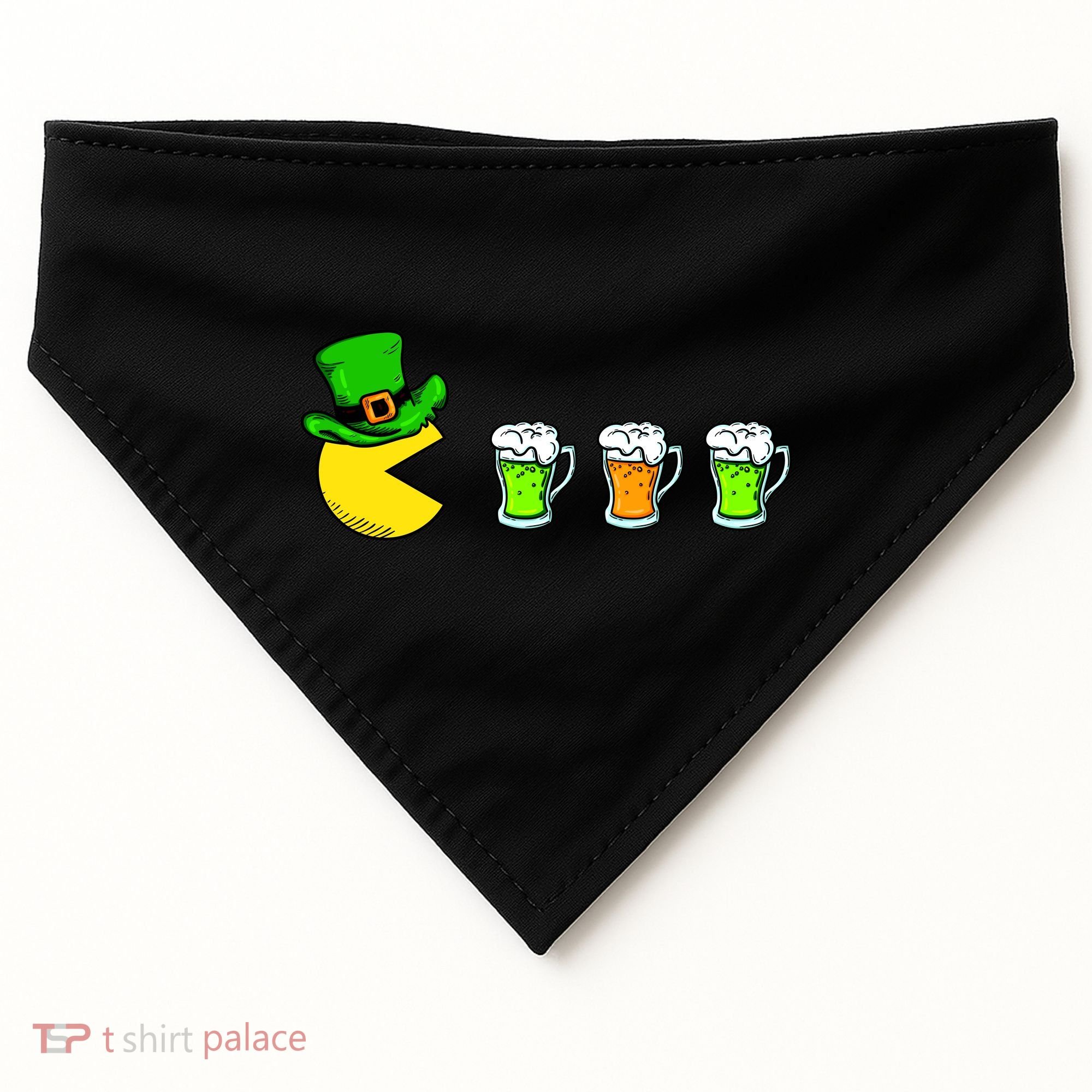 Retro St. Patrick's Day Drinking Game USA-Made Doggie Bandana