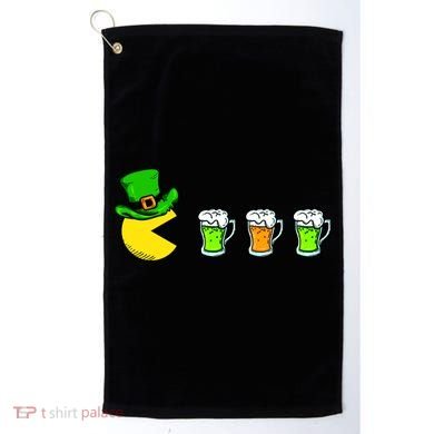 Retro St. Patrick's Day Drinking Game Golf Towel