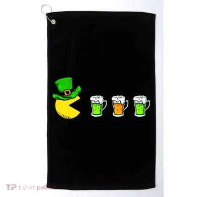 Retro St. Patrick's Day Drinking Game Golf Towel
