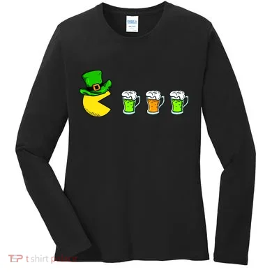 Retro St. Patrick's Day Drinking Game Women's Long Sleeve Shirt