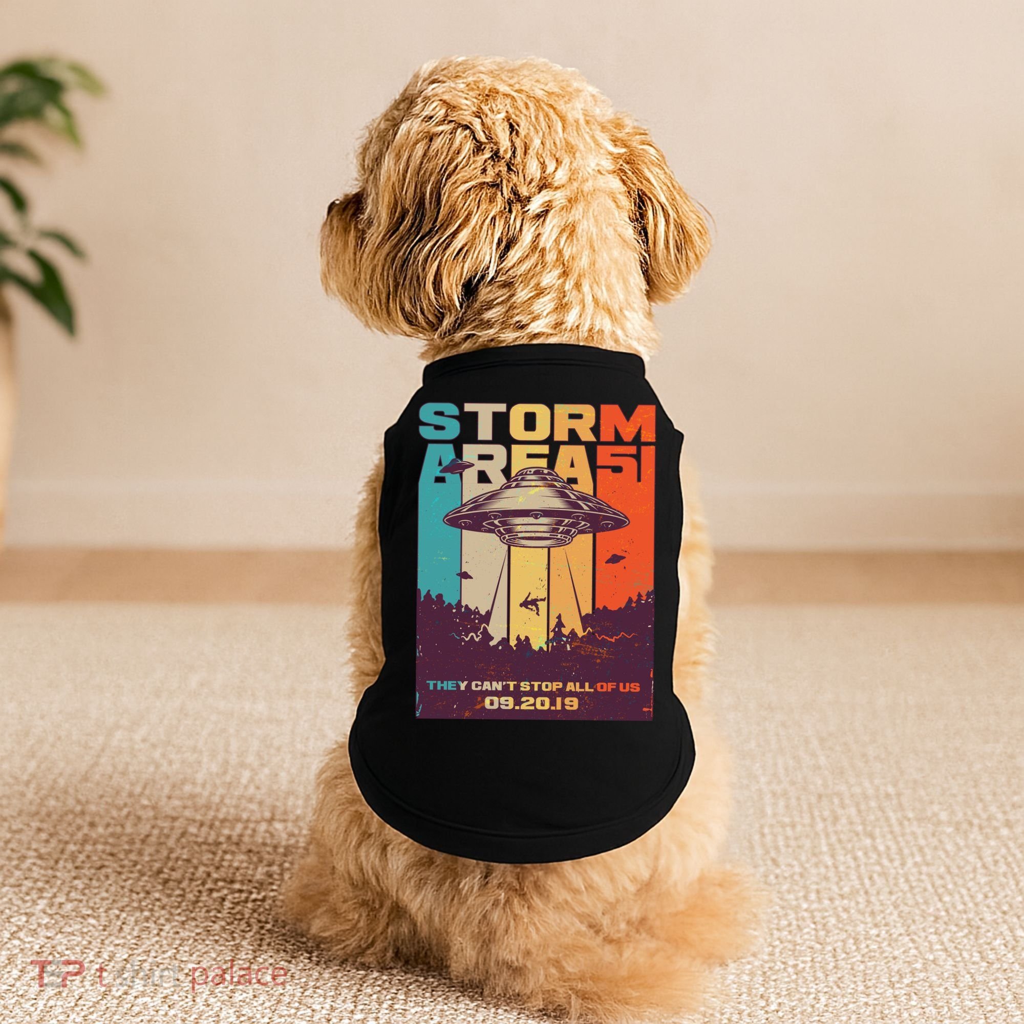 Retro Storm Area 51 UFO They Can't Stop Us All Doggie Tank