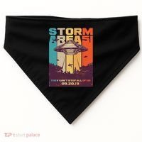 Retro Storm Area 51 UFO They Can't Stop Us All USA-Made Doggie Bandana thumb 0