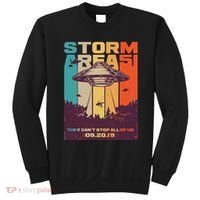 Retro Storm Area 51 UFO They Can't Stop Us All Sweatshirt thumb 0