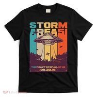 Retro Storm Area 51 UFO They Can't Stop Us All T-Shirt thumb 0