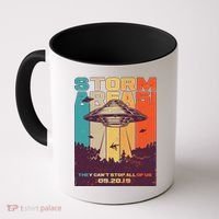 Retro Storm Area 51 UFO They Can't Stop Us All Coffee Mug thumb 0