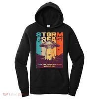 Retro Storm Area 51 UFO They Can't Stop Us All Women's Hoodie thumb 0