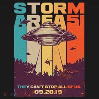 Retro Storm Area 51 UFO They Can't Stop Us All Women's Hoodie thumb 2