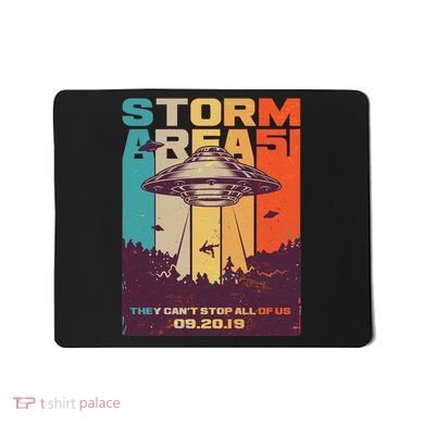 Retro Storm Area 51 UFO They Can't Stop Us All Mousepad