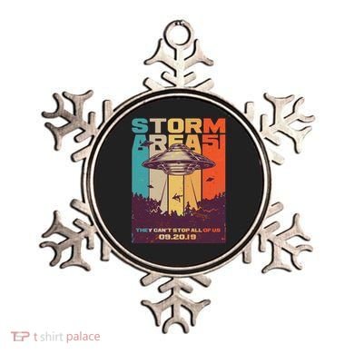 Retro Storm Area 51 UFO They Can't Stop Us All Ornament