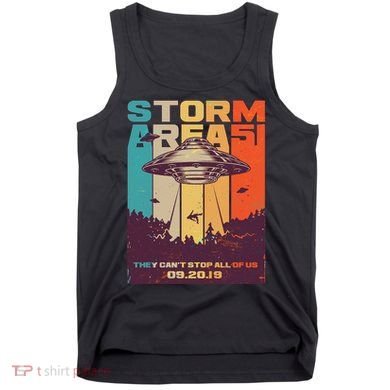 Retro Storm Area 51 UFO They Can't Stop Us All Tank Top