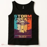 Retro Storm Area 51 UFO They Can't Stop Us All Tank Top thumb 2
