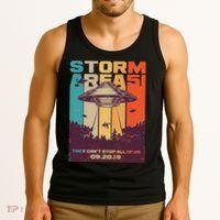 Retro Storm Area 51 UFO They Can't Stop Us All Tank Top thumb 3