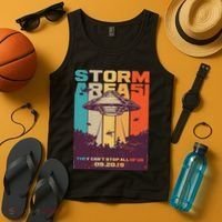 Retro Storm Area 51 UFO They Can't Stop Us All Tank Top thumb 4