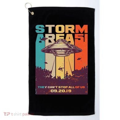Retro Storm Area 51 UFO They Can't Stop Us All Golf Towel