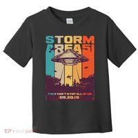 Retro Storm Area 51 UFO They Can't Stop Us All Toddler T-Shirt thumb 0