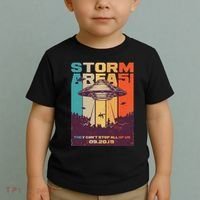 Retro Storm Area 51 UFO They Can't Stop Us All Toddler T-Shirt thumb 2