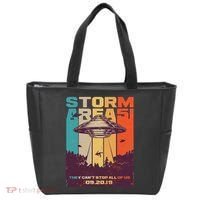 Retro Storm Area 51 UFO They Can't Stop Us All Tote Bag thumb 0