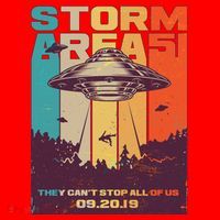 Retro Storm Area 51 UFO They Can't Stop Us All Santa Hat thumb 1