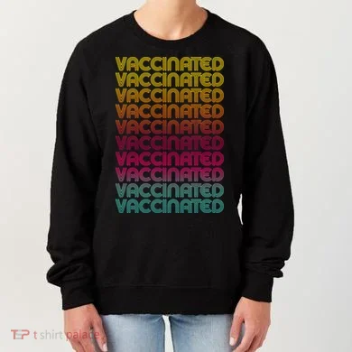Retro Style Rainbow Vaccinated Women's Sweatshirt