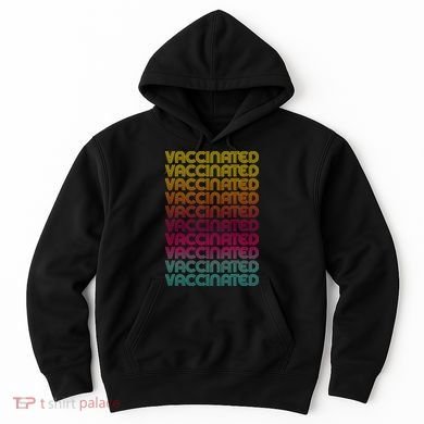 Retro Style Rainbow Vaccinated Hoodie
