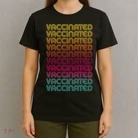 Retro Style Rainbow Vaccinated T-Shirt thumb 4