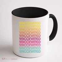 Retro Style Rainbow Vaccinated Coffee Mug thumb 1