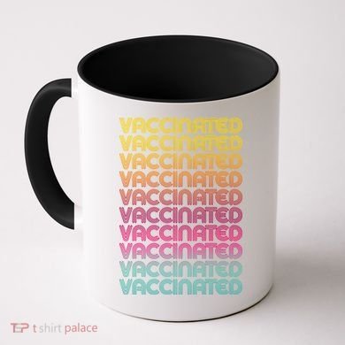 Retro Style Rainbow Vaccinated Coffee Mug