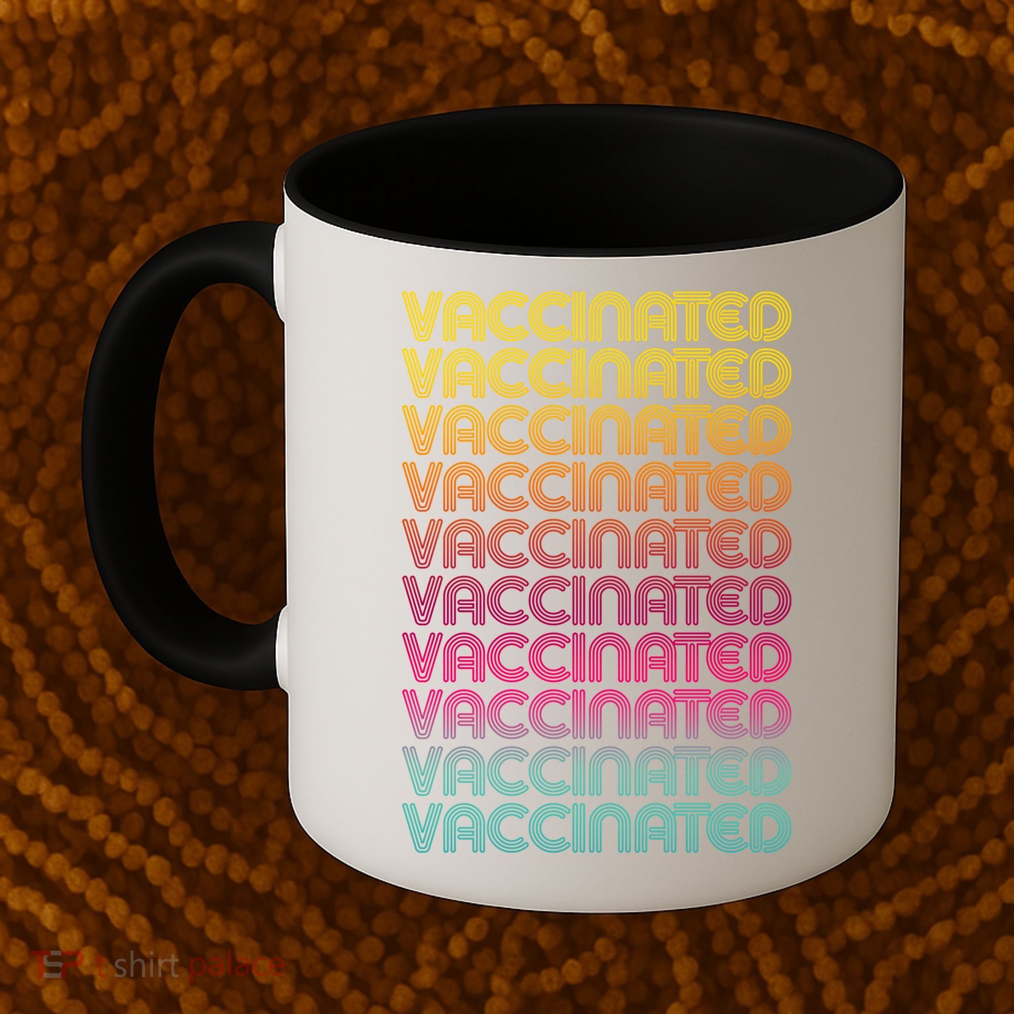 Retro Style Rainbow Vaccinated Coffee Mug