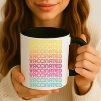 Retro Style Rainbow Vaccinated Coffee Mug thumb 3