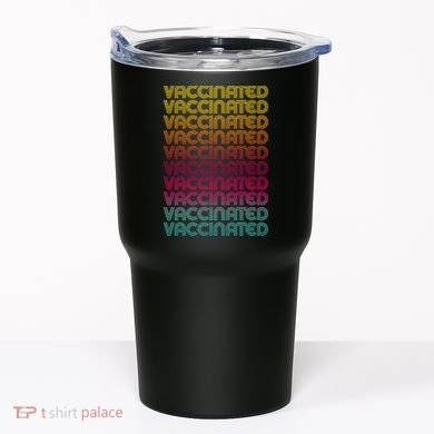 Retro Style Rainbow Vaccinated Tumbler