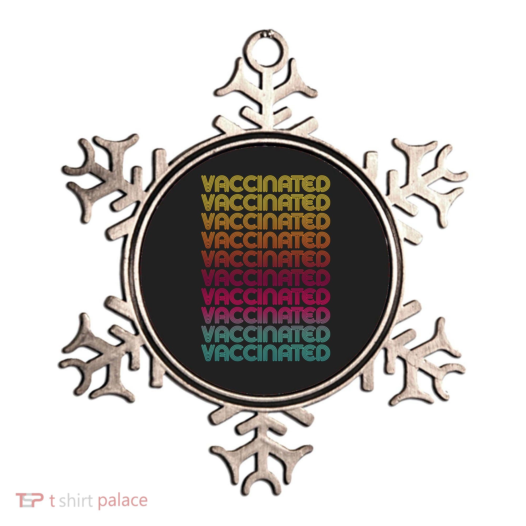 Retro Style Rainbow Vaccinated Ornament