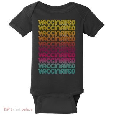 Retro Style Rainbow Vaccinated Baby Bodysuit