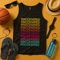 Retro Style Rainbow Vaccinated Tank Top thumb 4