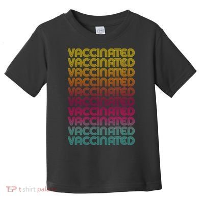Retro Style Rainbow Vaccinated Toddler T-Shirt