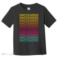 Retro Style Rainbow Vaccinated Toddler T-Shirt thumb 0