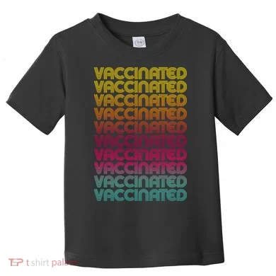 Retro Style Rainbow Vaccinated Toddler T-Shirt