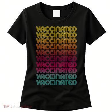 Retro Style Rainbow Vaccinated Women's T-Shirt