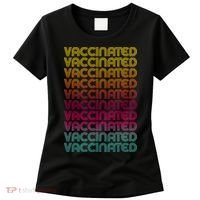 Retro Style Rainbow Vaccinated Women's T-Shirt thumb 0