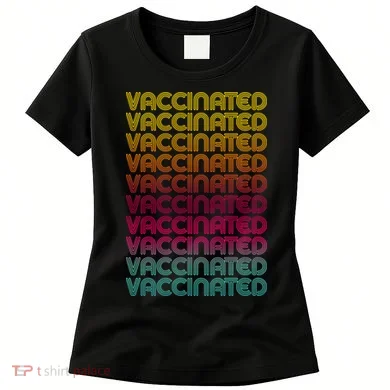 Retro Style Rainbow Vaccinated Women's T-Shirt