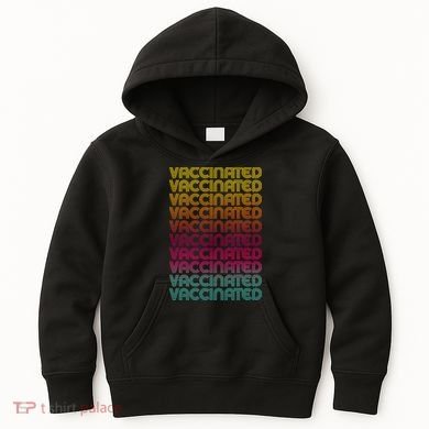 Retro Style Rainbow Vaccinated Kids Hoodie