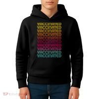 Retro Style Rainbow Vaccinated Kids Hoodie thumb 4