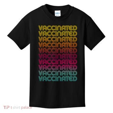 Retro Style Rainbow Vaccinated Kids T-Shirt