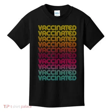Retro Style Rainbow Vaccinated Kids T-Shirt