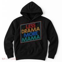 Retro Styled Less Drama More Mama Hoodie thumb 0