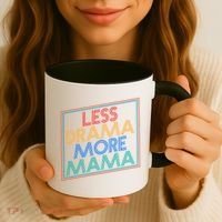 Retro Styled Less Drama More Mama Coffee Mug thumb 3