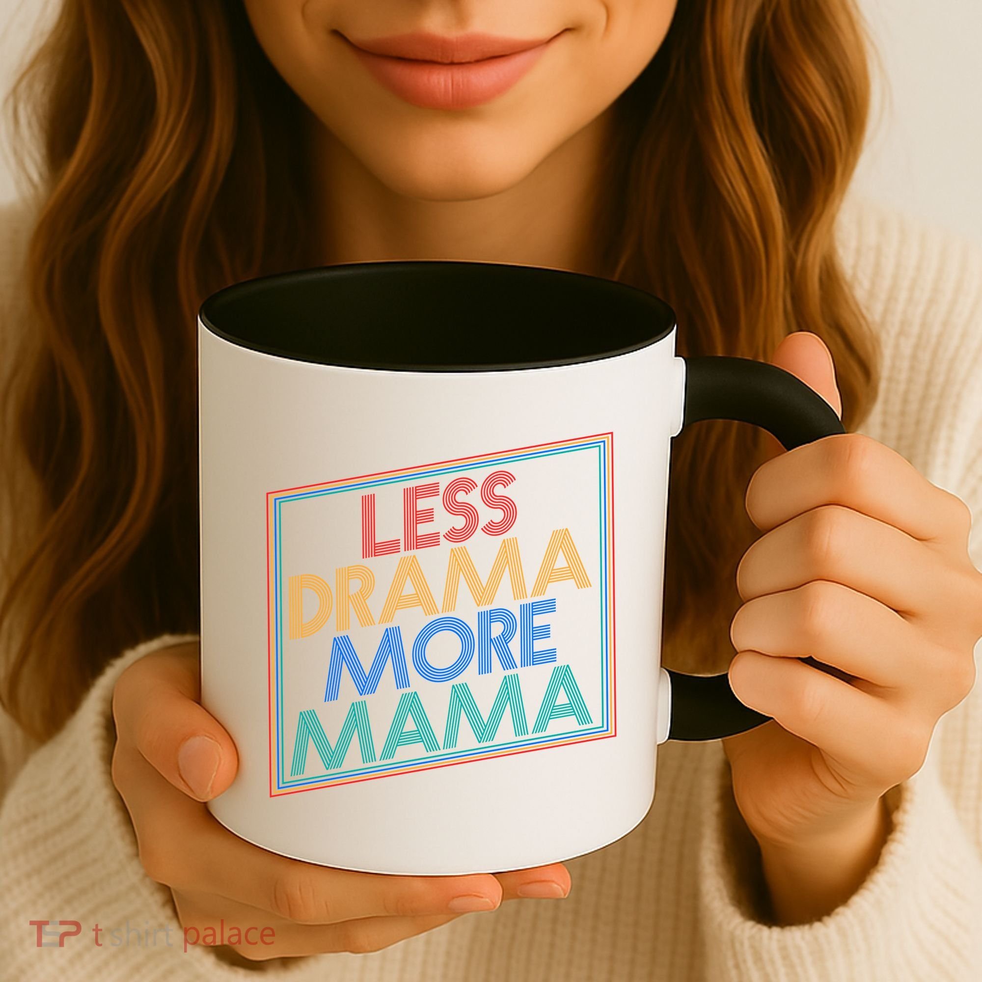 Retro Styled Less Drama More Mama Coffee Mug