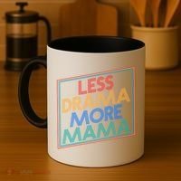 Retro Styled Less Drama More Mama Coffee Mug thumb 4
