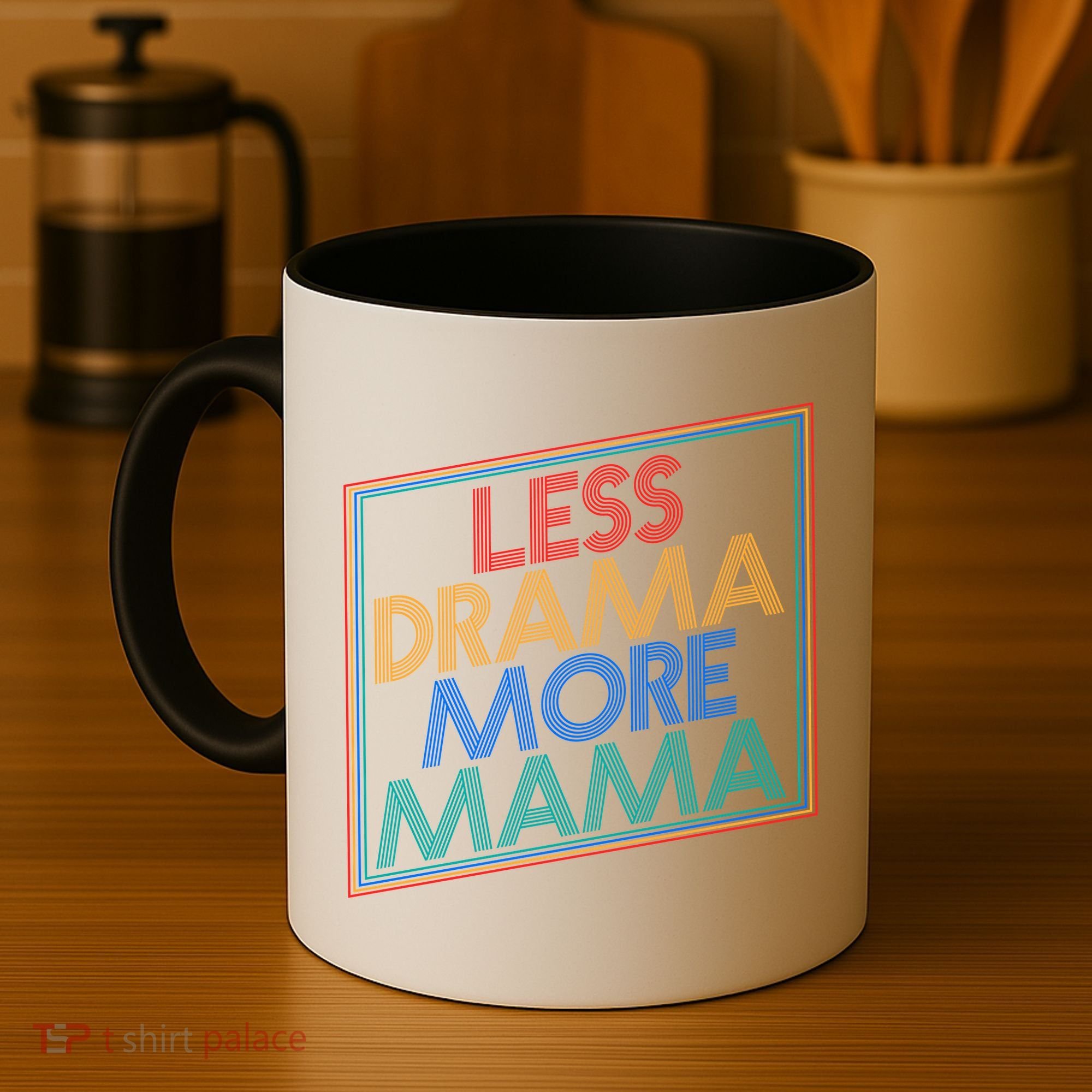 Retro Styled Less Drama More Mama Coffee Mug